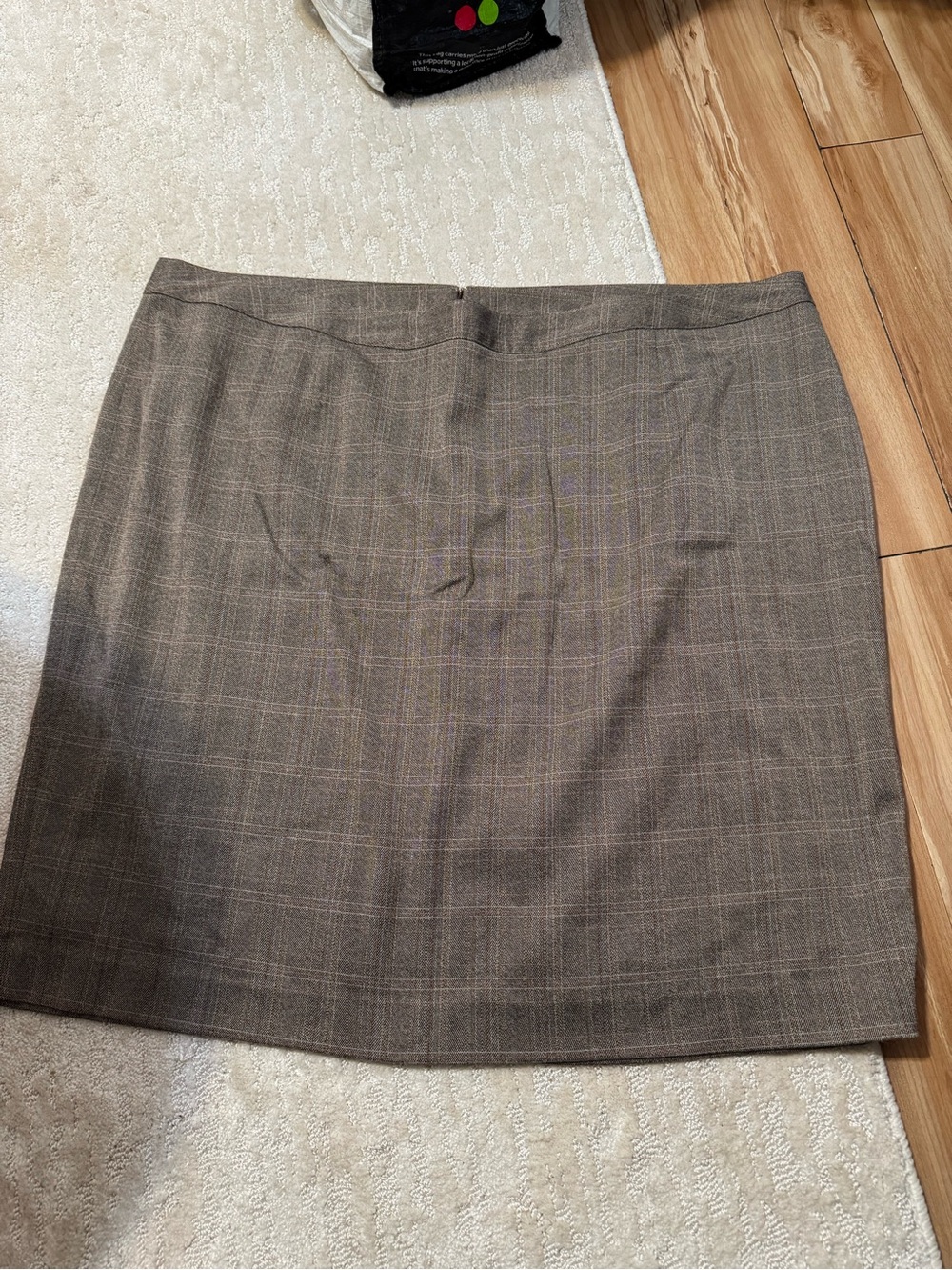 Lane Bryant Brown Plaid Pencil Skirt